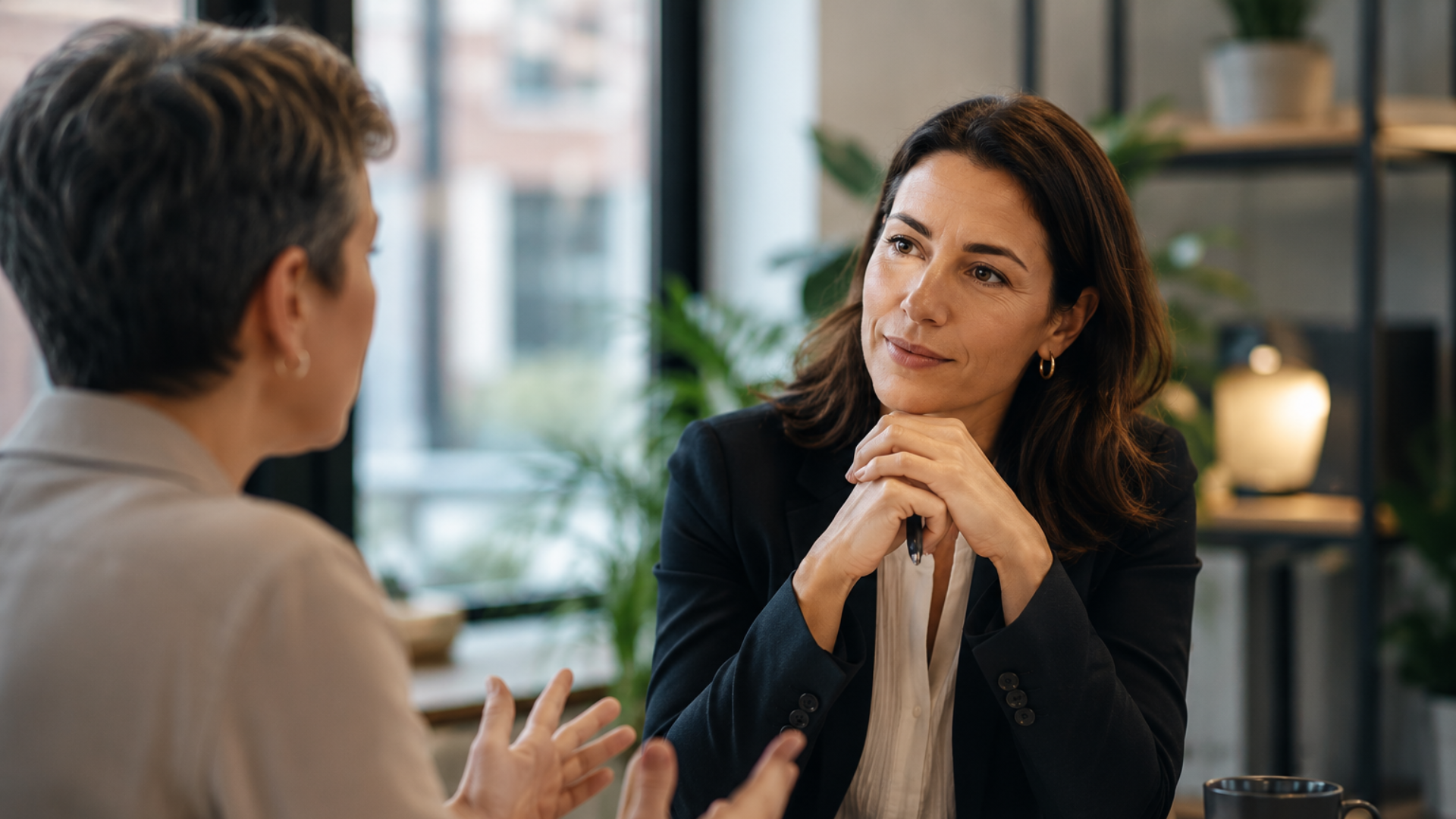 Human connection and empathy in a professional business meeting